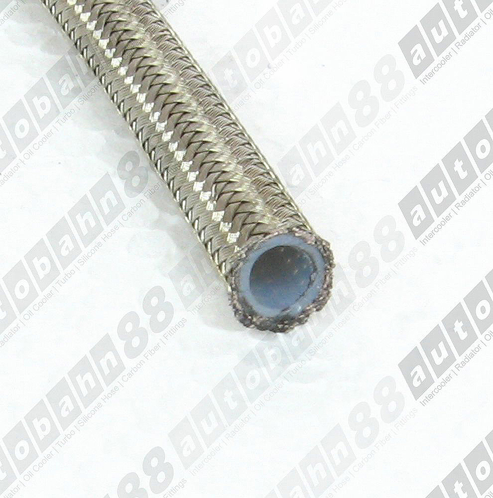 AN 6 AN6 Stainless Braided PTFE Teflon Fuel Line Oil Gas Hose 1M 3FT